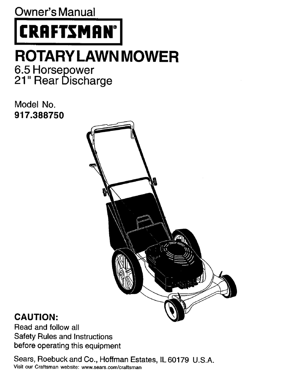 Craftsman lawn mower online model 917 air filter