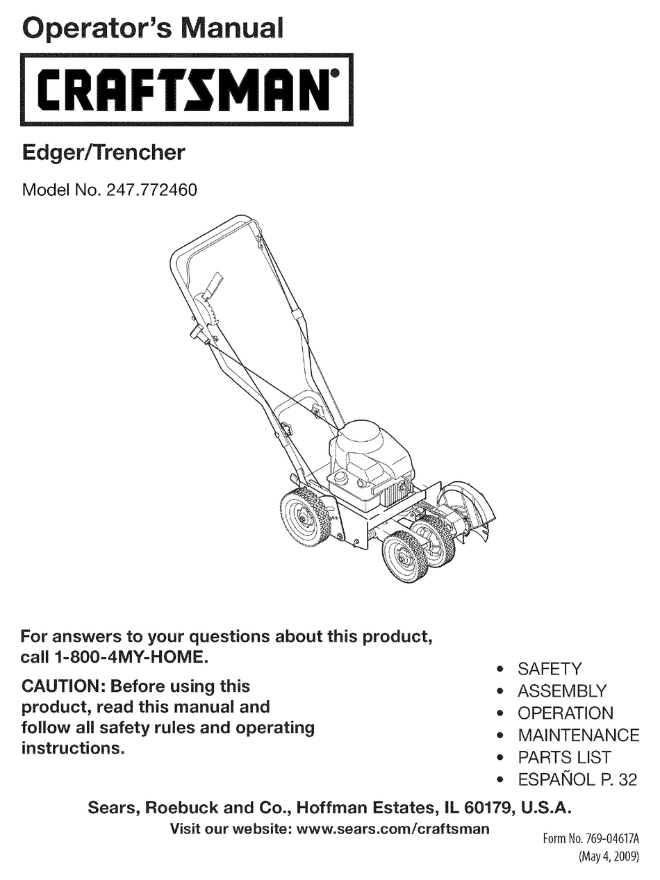 Craftsman 29cc store edger manual