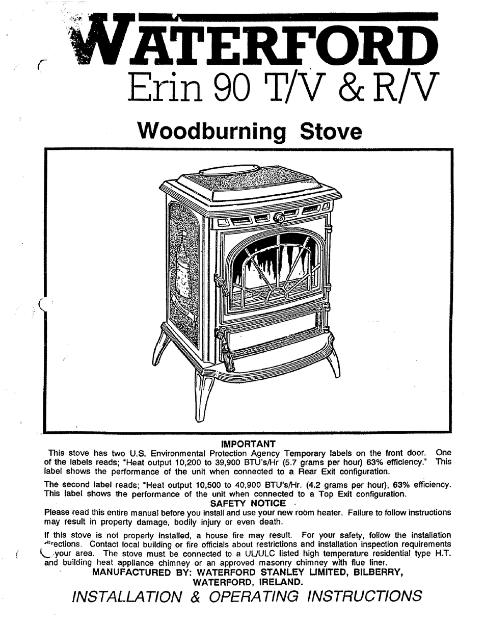 WATERFORD ERIN 90 T/V INSTALLATION MANUAL Pdf Download | ManualsLib