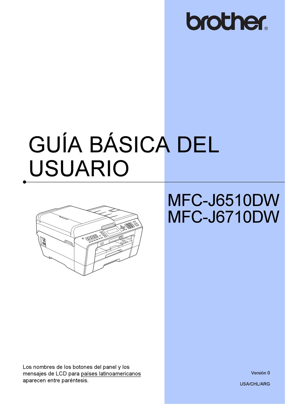 Brother Mfc J6510dw Guia Basica Del Usario Pdf Download Manualslib 7886