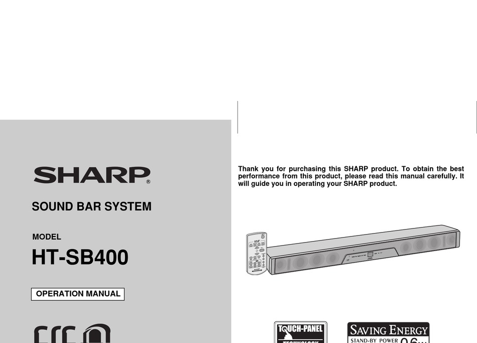 sharp ht sb400 soundbar