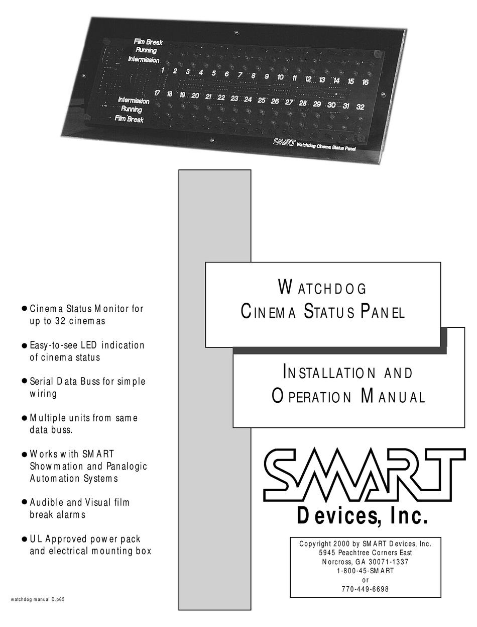 SMART WATCHDOG INSTALLATION AND OPERATION MANUAL Pdf Download ManualsLib