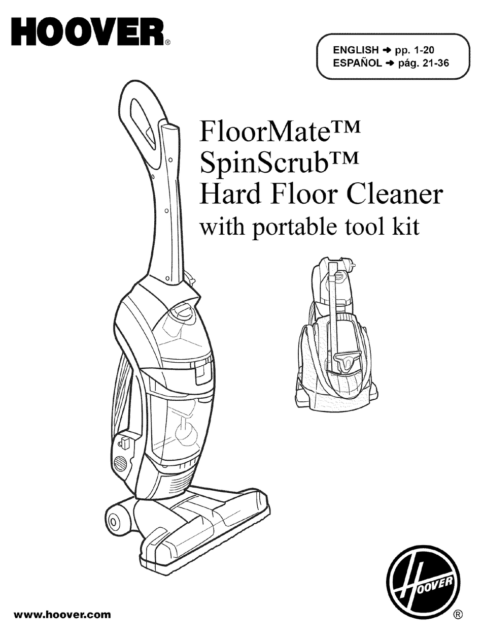 HOOVER FLOORMATE SPINSCRUB HARD FLOOR CLEANER MANUAL Pdf Download ...