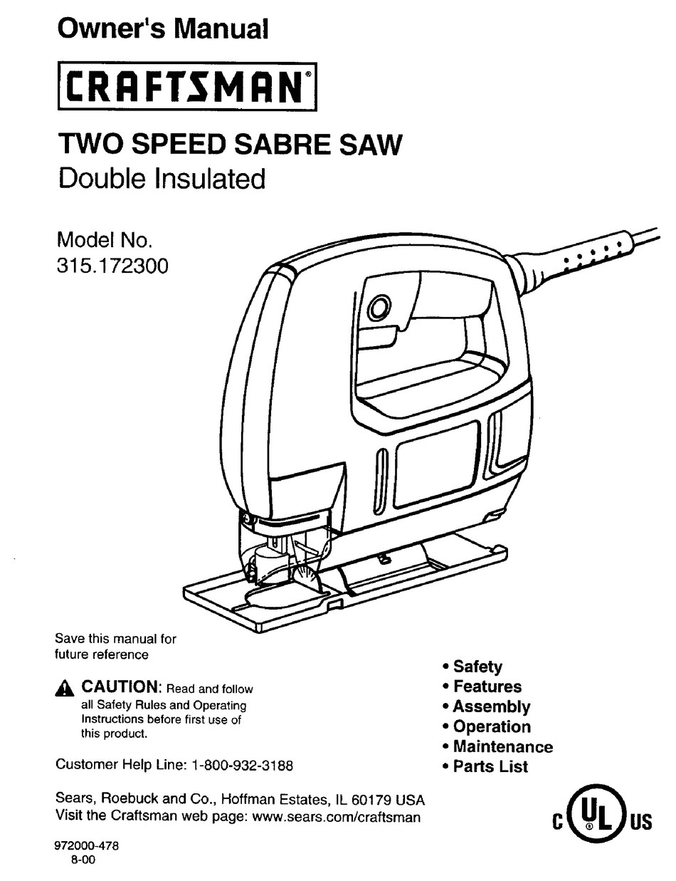 Craftsman sabre saw model deals 315 blades