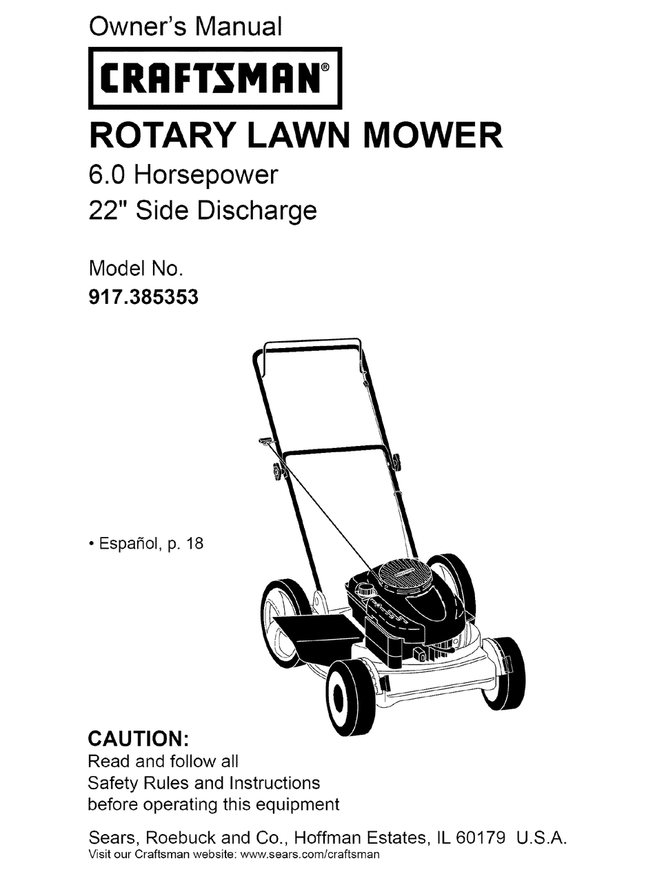 CRAFTSMAN 917.385353 OWNER