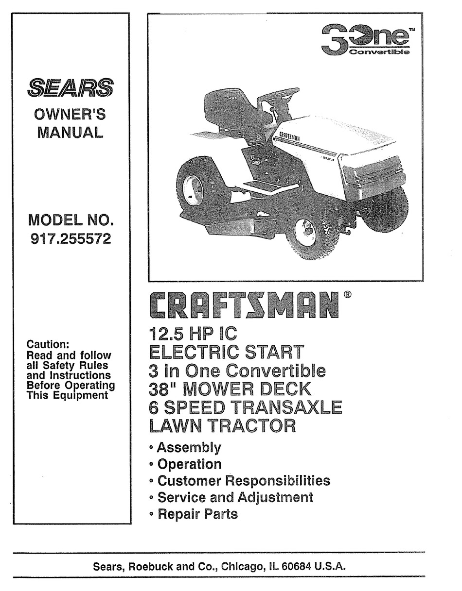 CRAFTSMAN 917.255572 OWNER'S MANUAL Pdf Download | ManualsLib