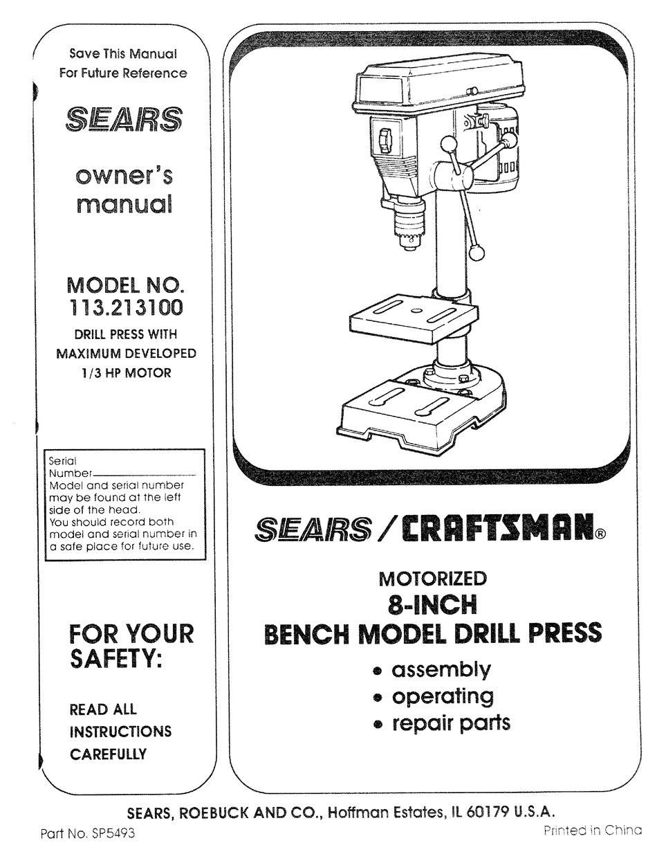 Craftsman 113 drill press hot sale