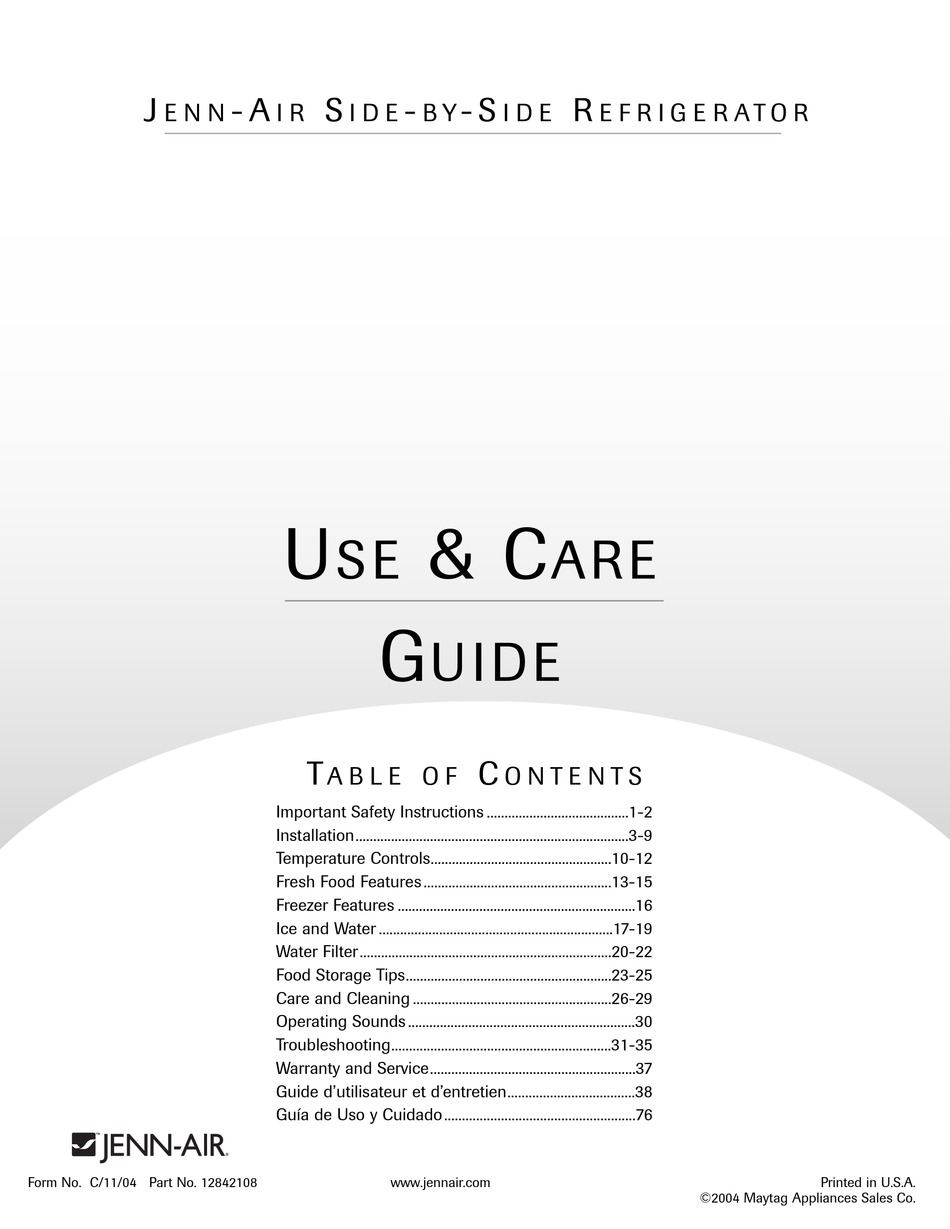 Jenn Air Jcd2295kep Use Care Manual Pdf Download Manualslib