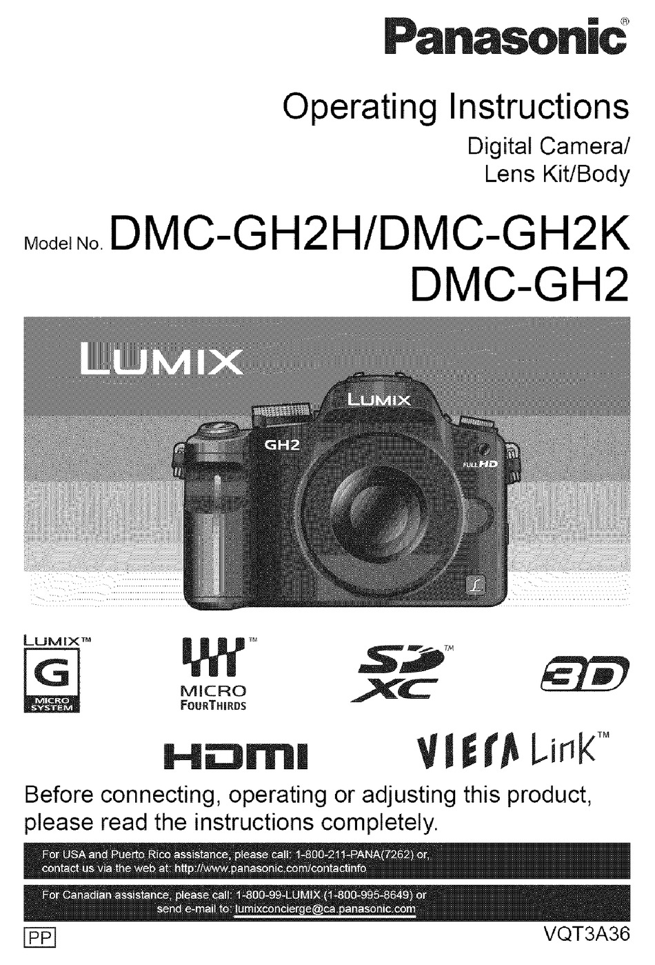 Panasonic Lumix Dmc Gh2 Operating Instructions Manual Pdf Download Manualslib