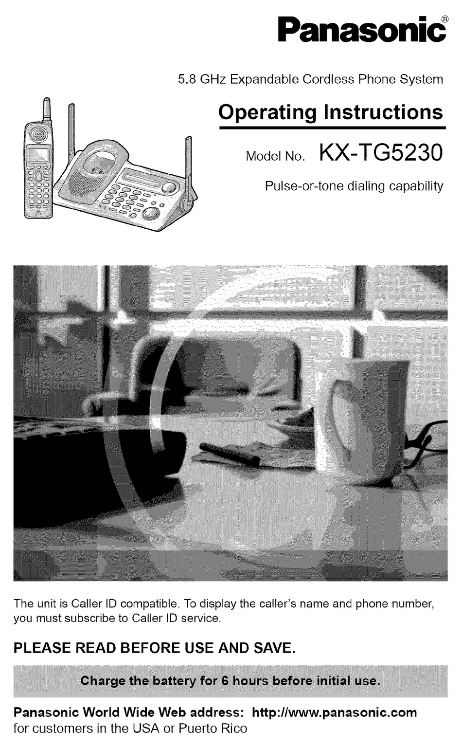 PANASONIC KX-TG5230 OPERATING INSTRUCTIONS MANUAL Pdf Download | ManualsLib