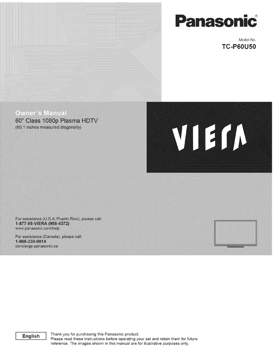 Panasonic Viera Tc P60u50 Owner S Manual Pdf Download Manualslib