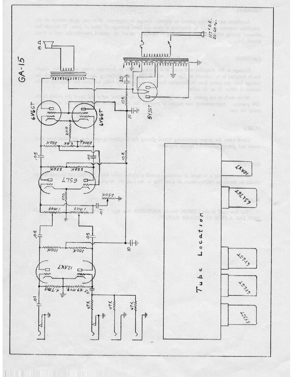 GIBSON GA-15 SCHEMATIC DIAGRAM Pdf Download | ManualsLib