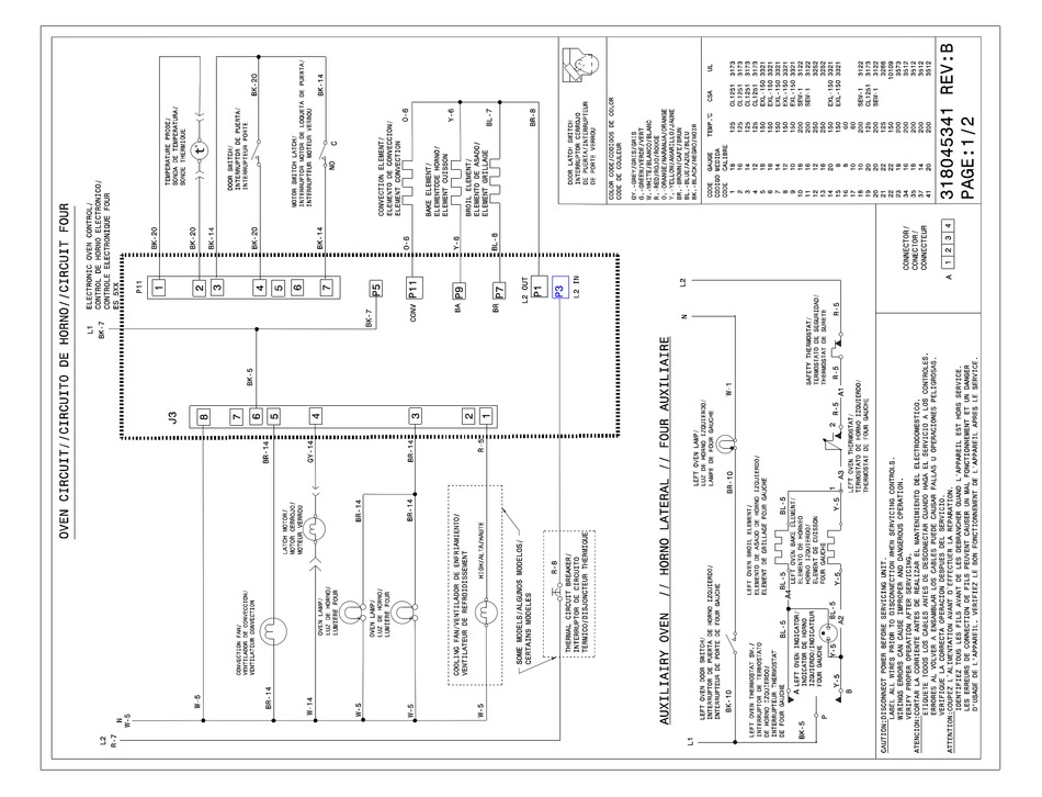 FRIGIDAIRE FPDF4085KF 40" DUAL FUEL RANGE WIRING DIAGRAM Pdf Download