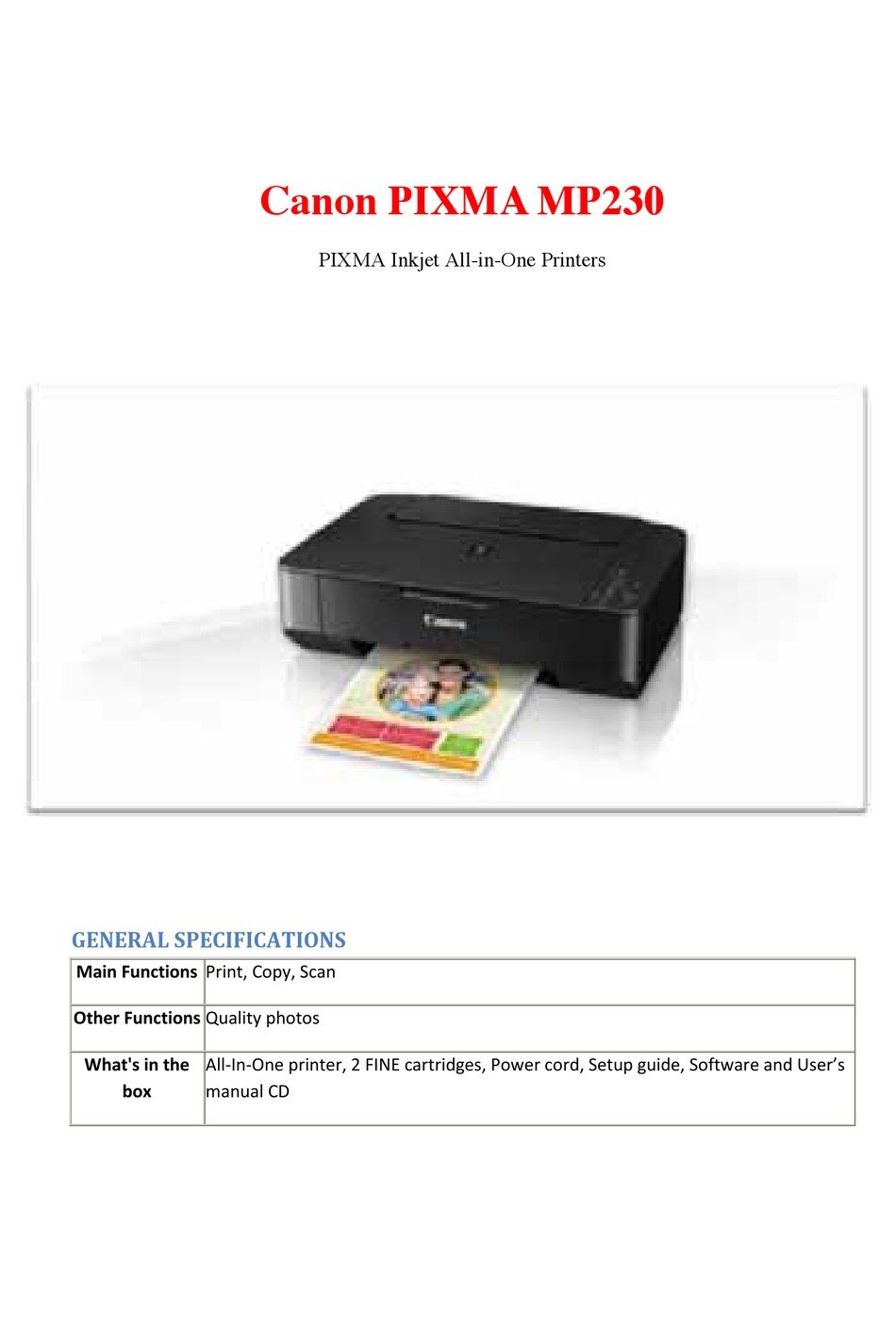 canon mp240 printer software for mac