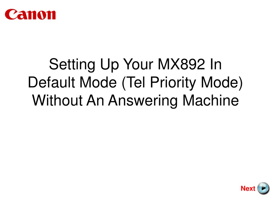 canon mx892 setup