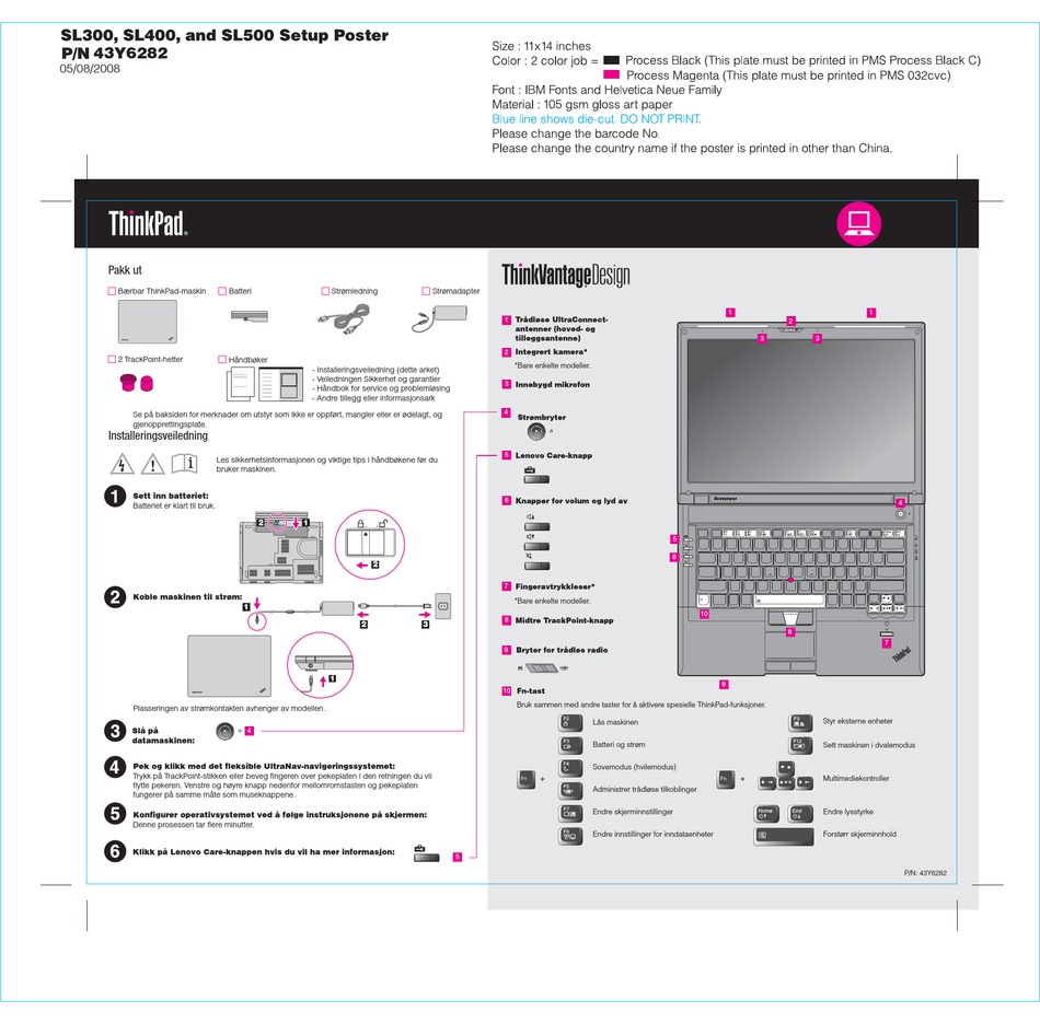 LENOVO THINKPAD SL500 SETUP MANUAL Pdf Download ManualsLib