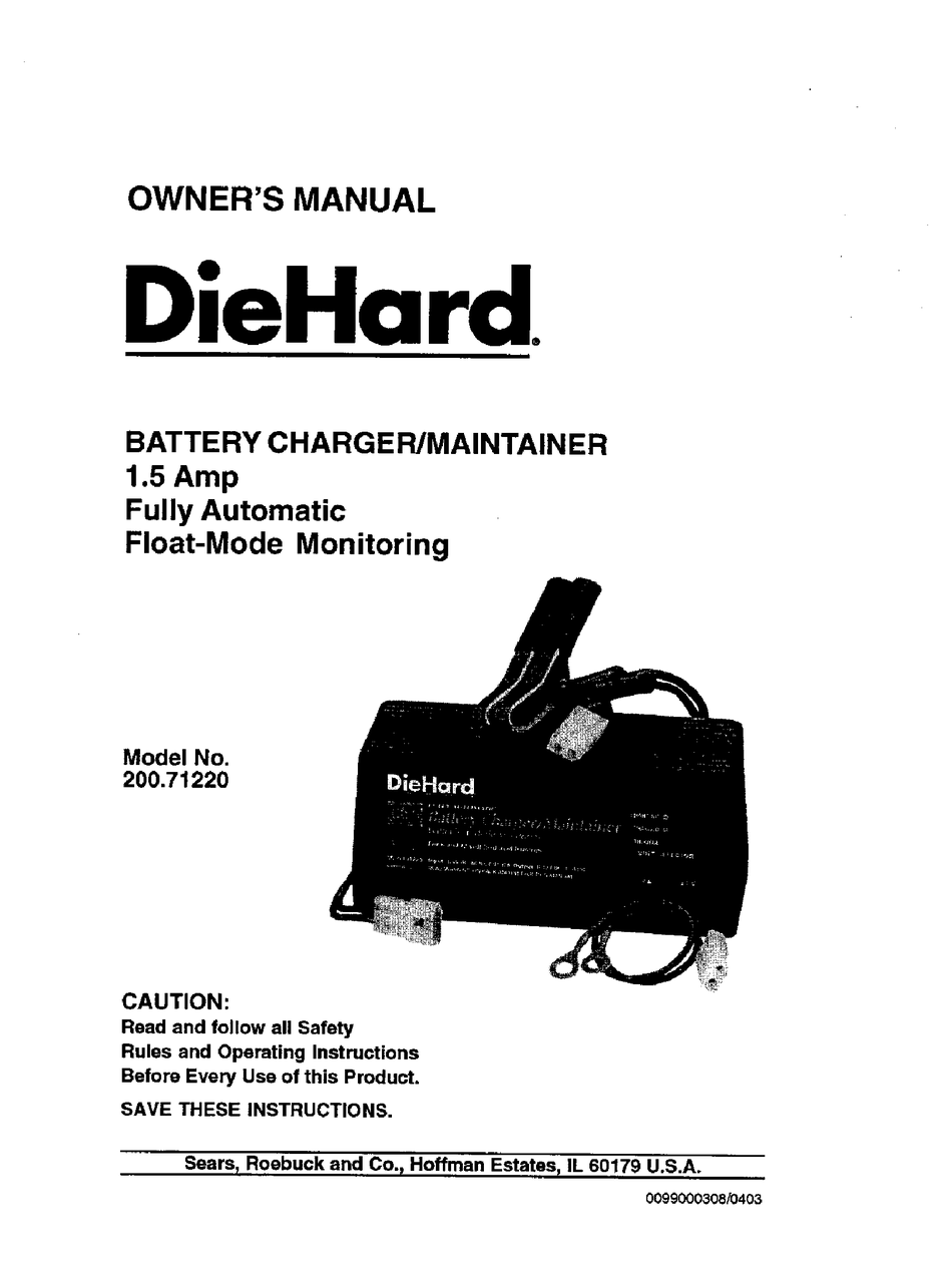 DIEHARD  OWNER'S MANUAL Pdf Download | ManualsLib