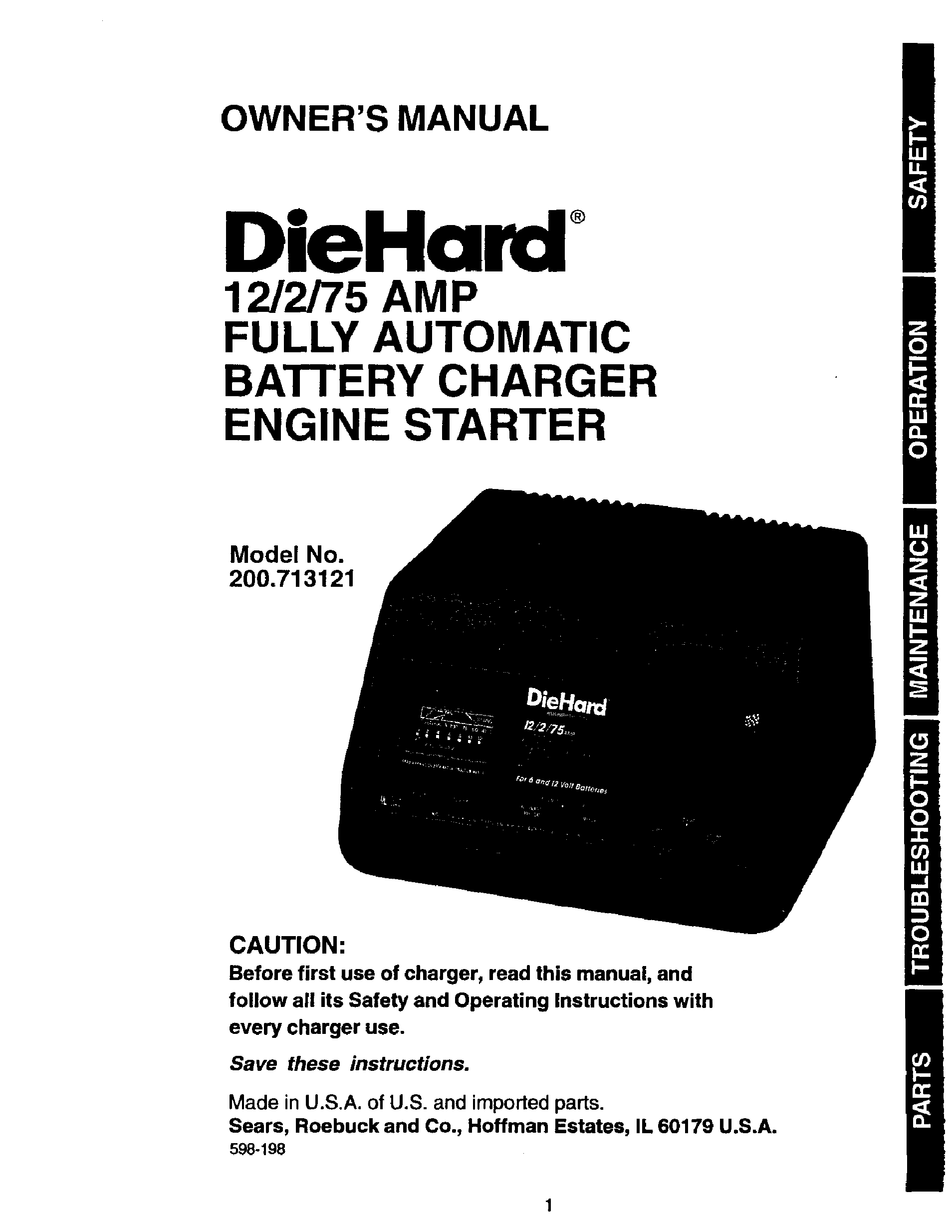 DIEHARD  OWNER'S MANUAL Pdf Download | ManualsLib