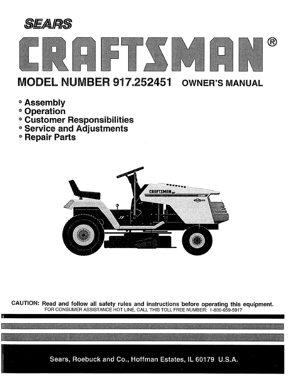 CRAFTSMAN 917.252451 OWNER'S MANUAL Pdf Download | ManualsLib