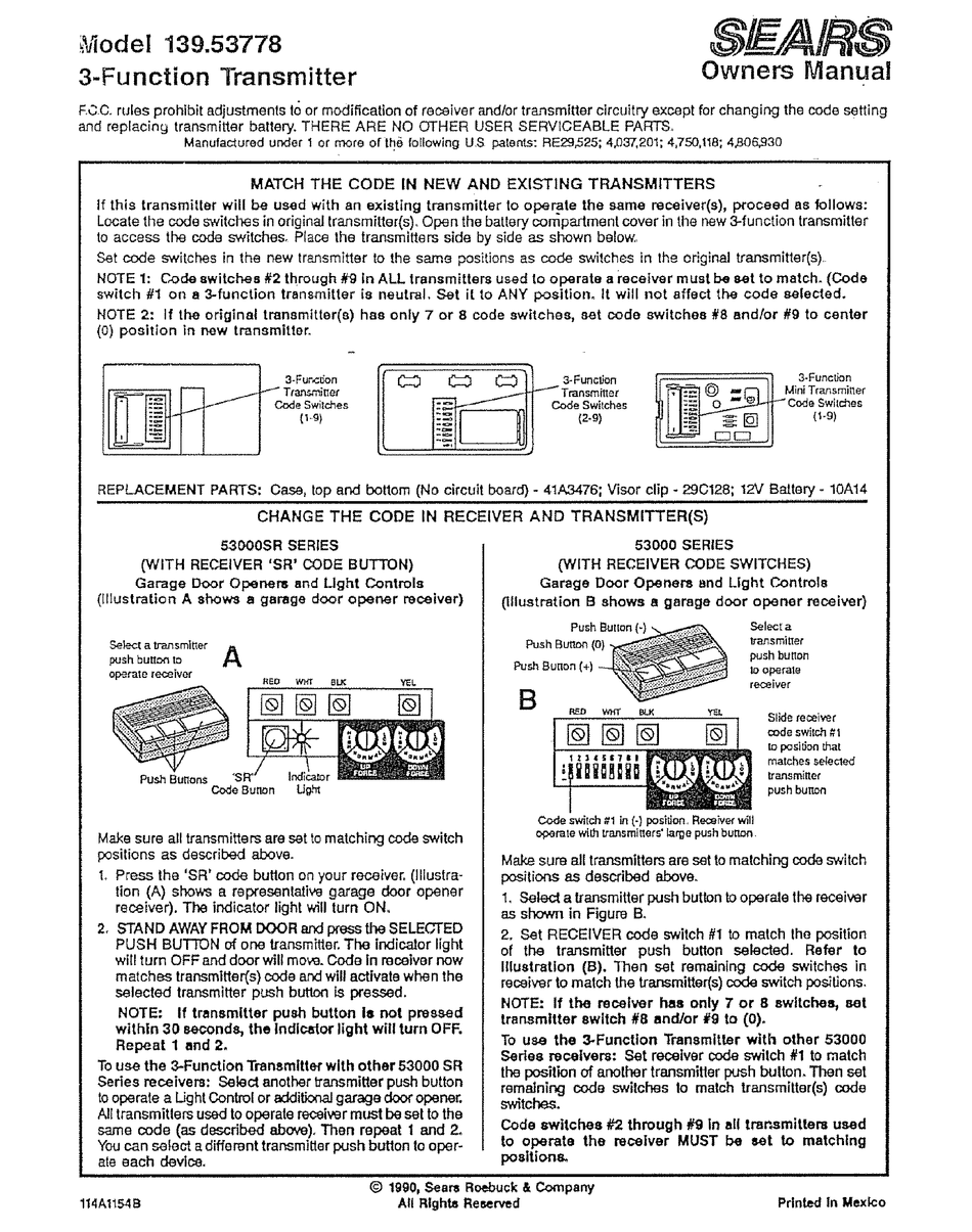 Dip Switch Craftsman Garage Door Opener Dandk Organizer