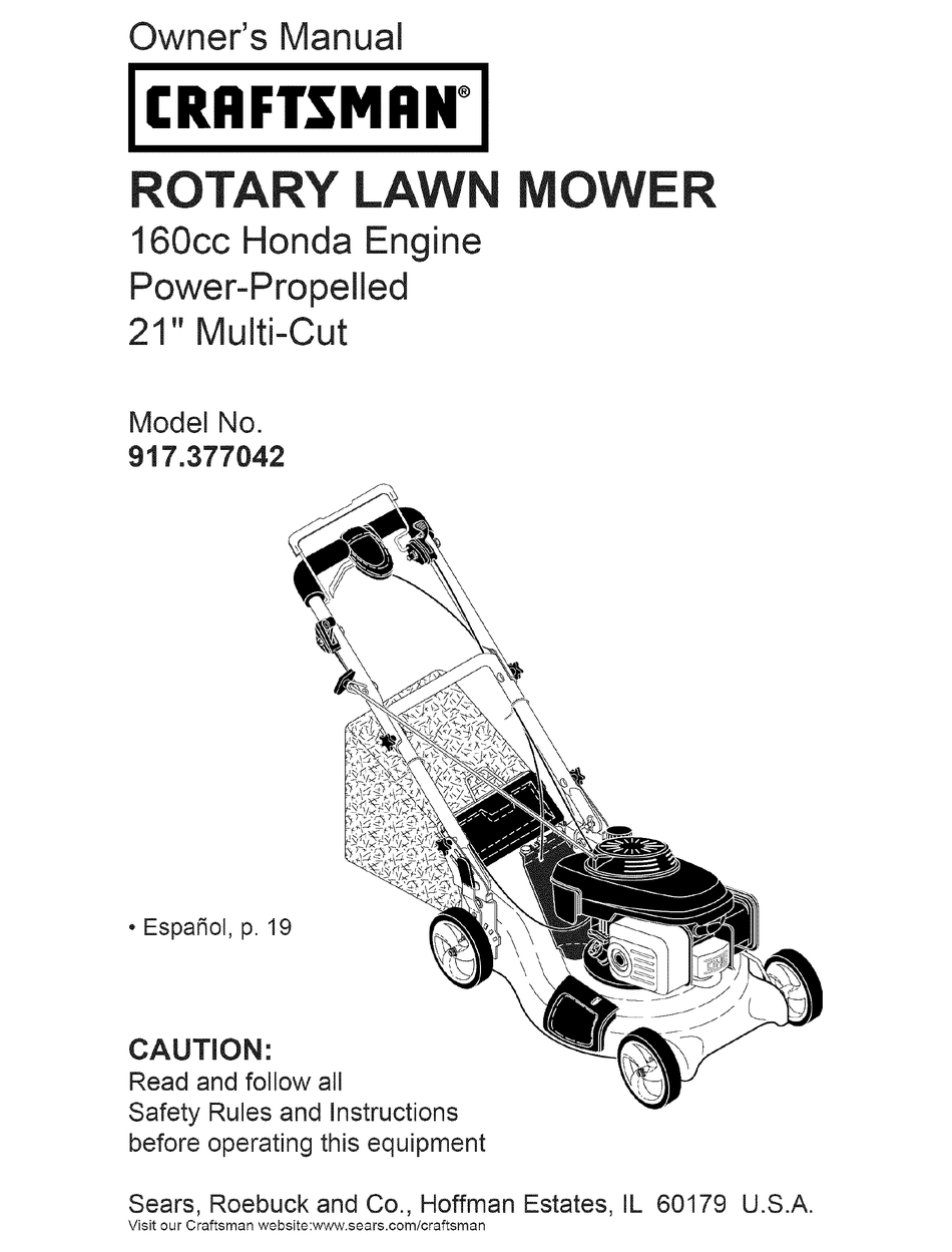 CRAFTSMAN 917.377042 OWNER'S MANUAL Pdf Download | ManualsLib