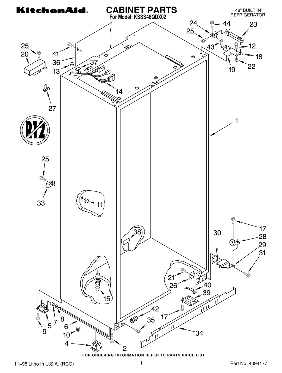 KITCHENAID KSSS48QDX02 PARTS LIST Pdf Download ManualsLib   Kitchenaid Ksss48qdx02 