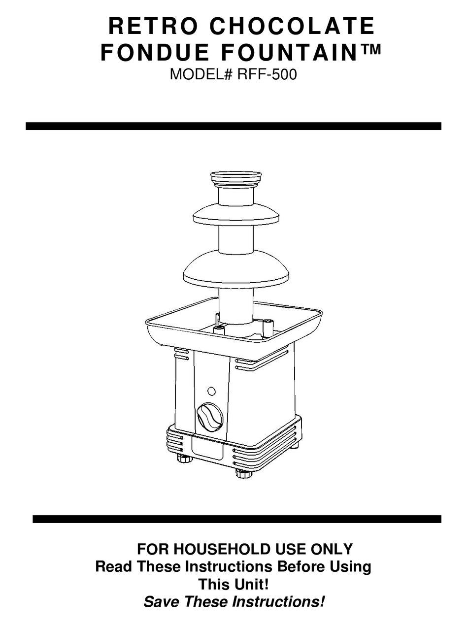 NOSTALGIA ELECTRICS RETRO CHOCOLATE FONDUE FOUNTAIN RFF500