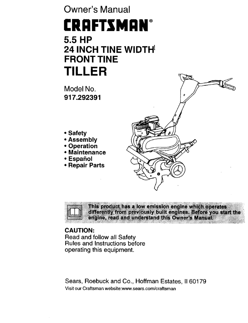 CRAFTSMAN 917.292391 OWNER'S MANUAL Pdf Download | ManualsLib