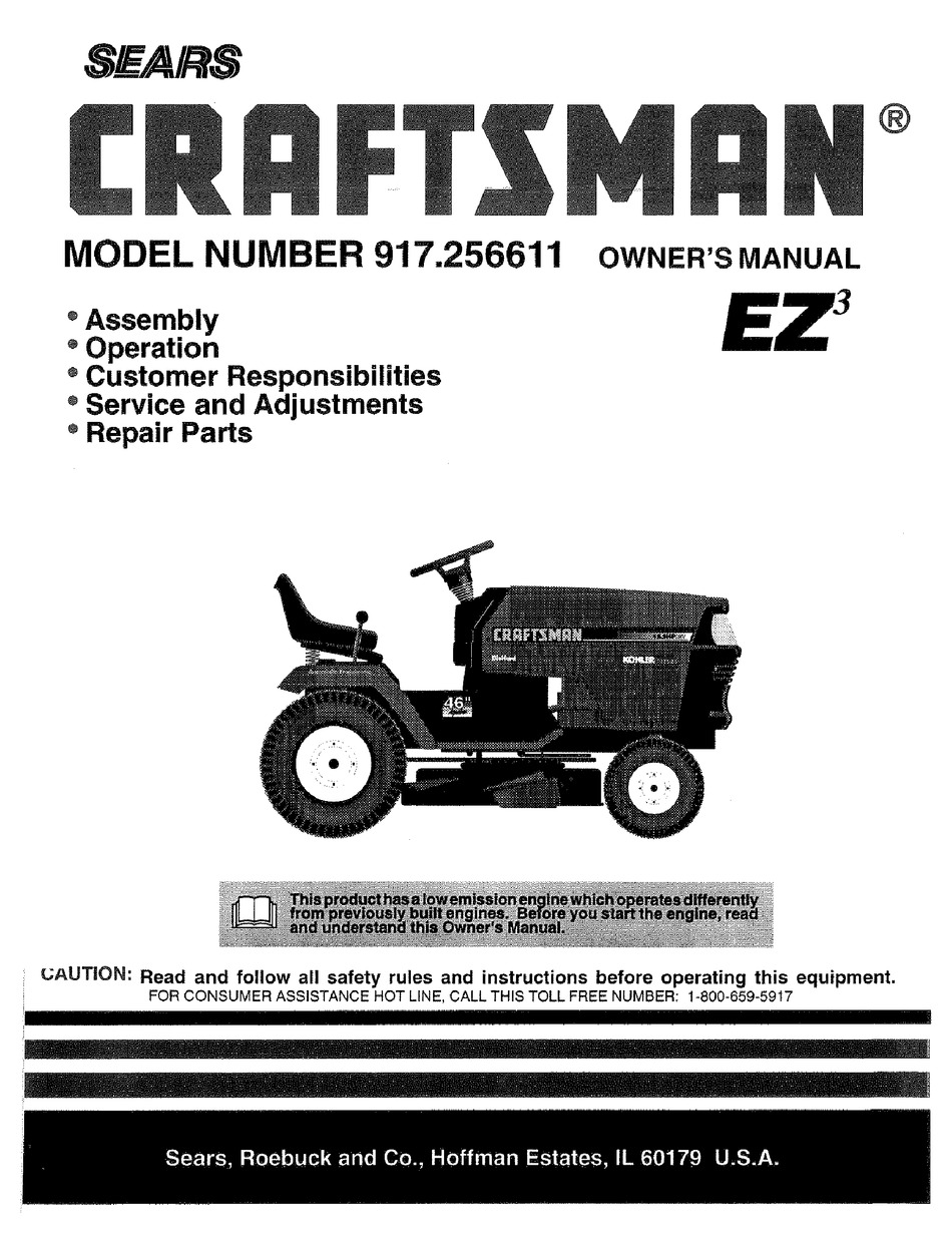 CRAFTSMAN EZ3 917.256611 OWNER