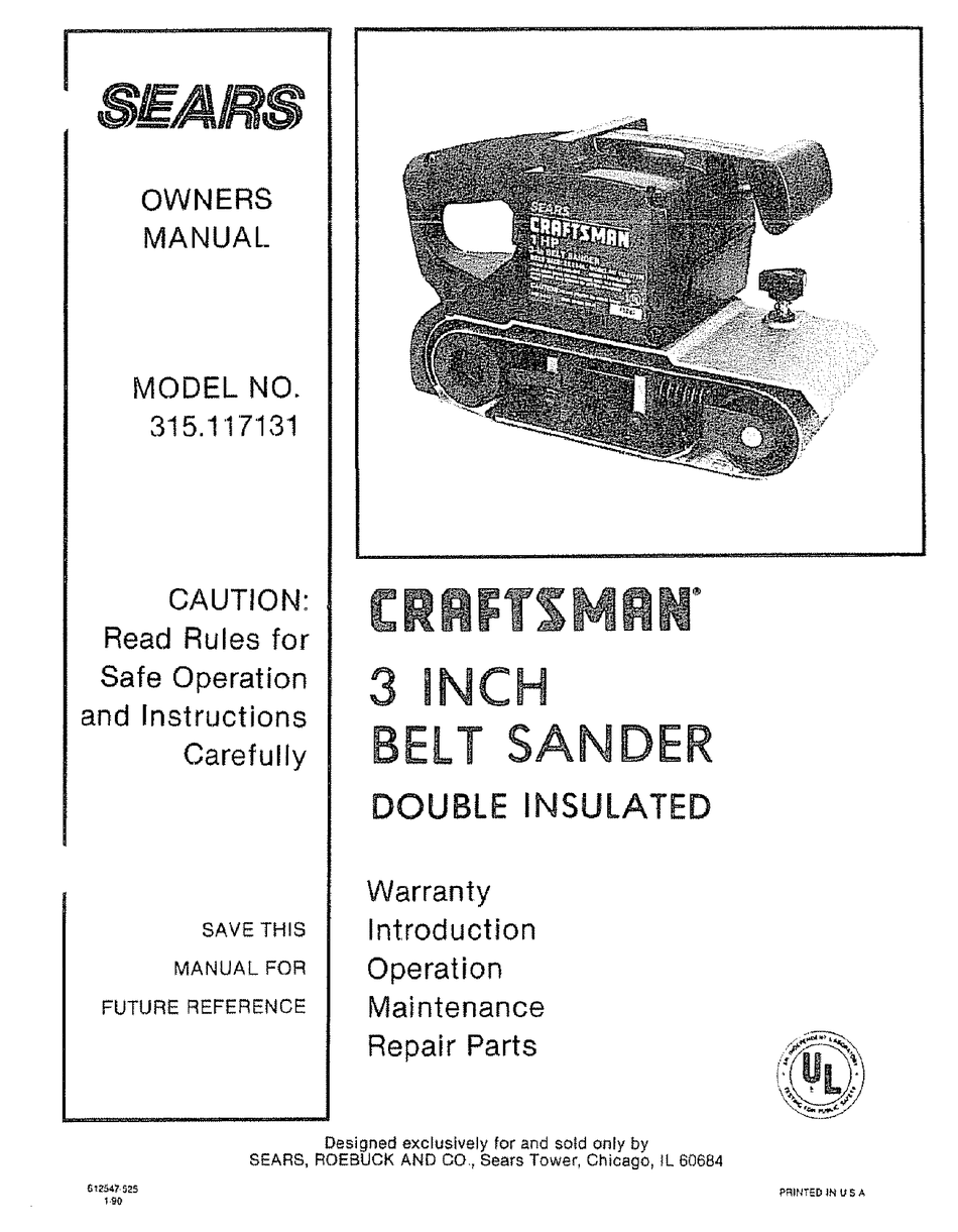 Changing belt on craftsman deals belt sander