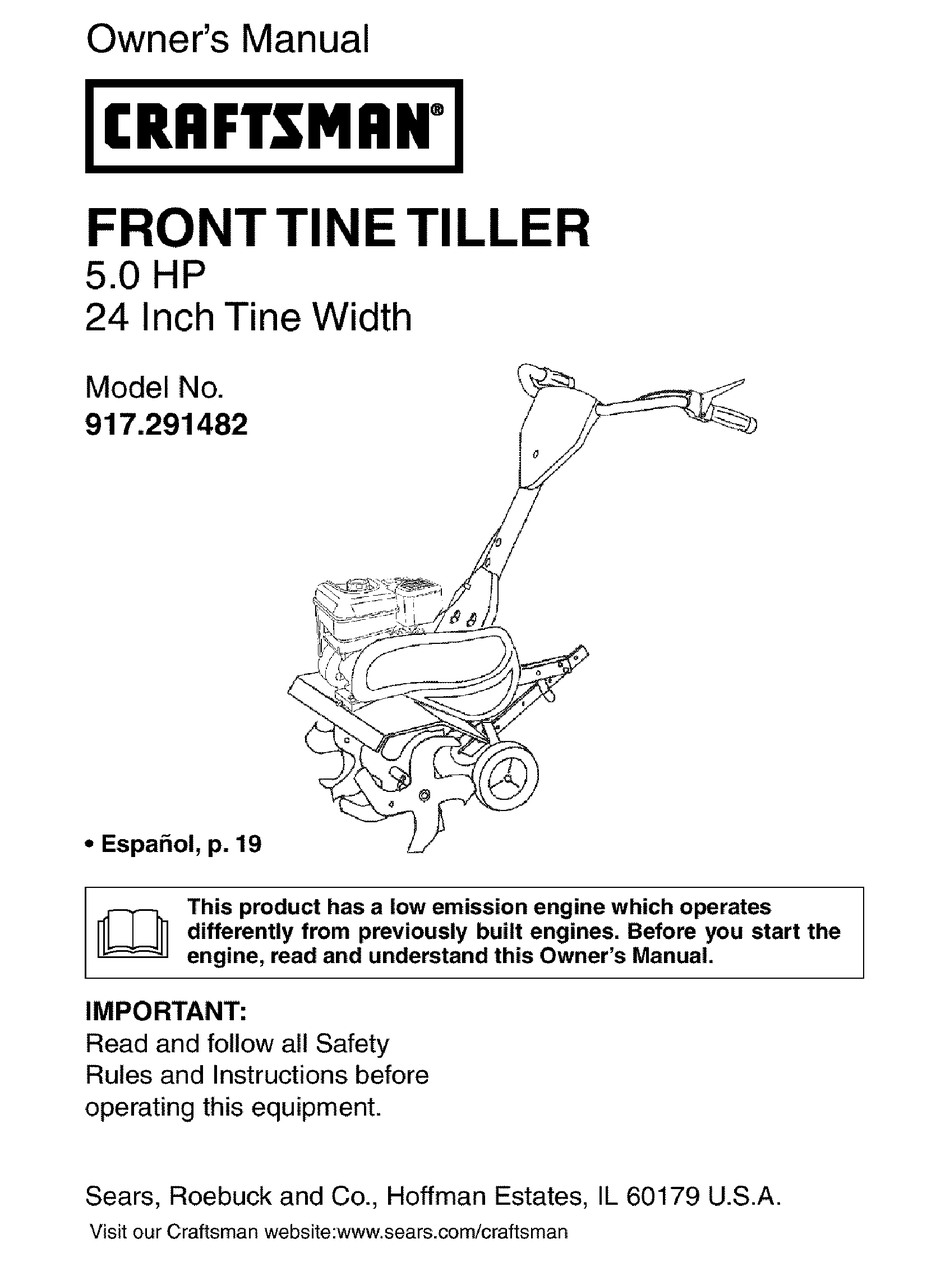 CRAFTSMAN 917.291482 OWNER'S MANUAL Pdf Download | ManualsLib