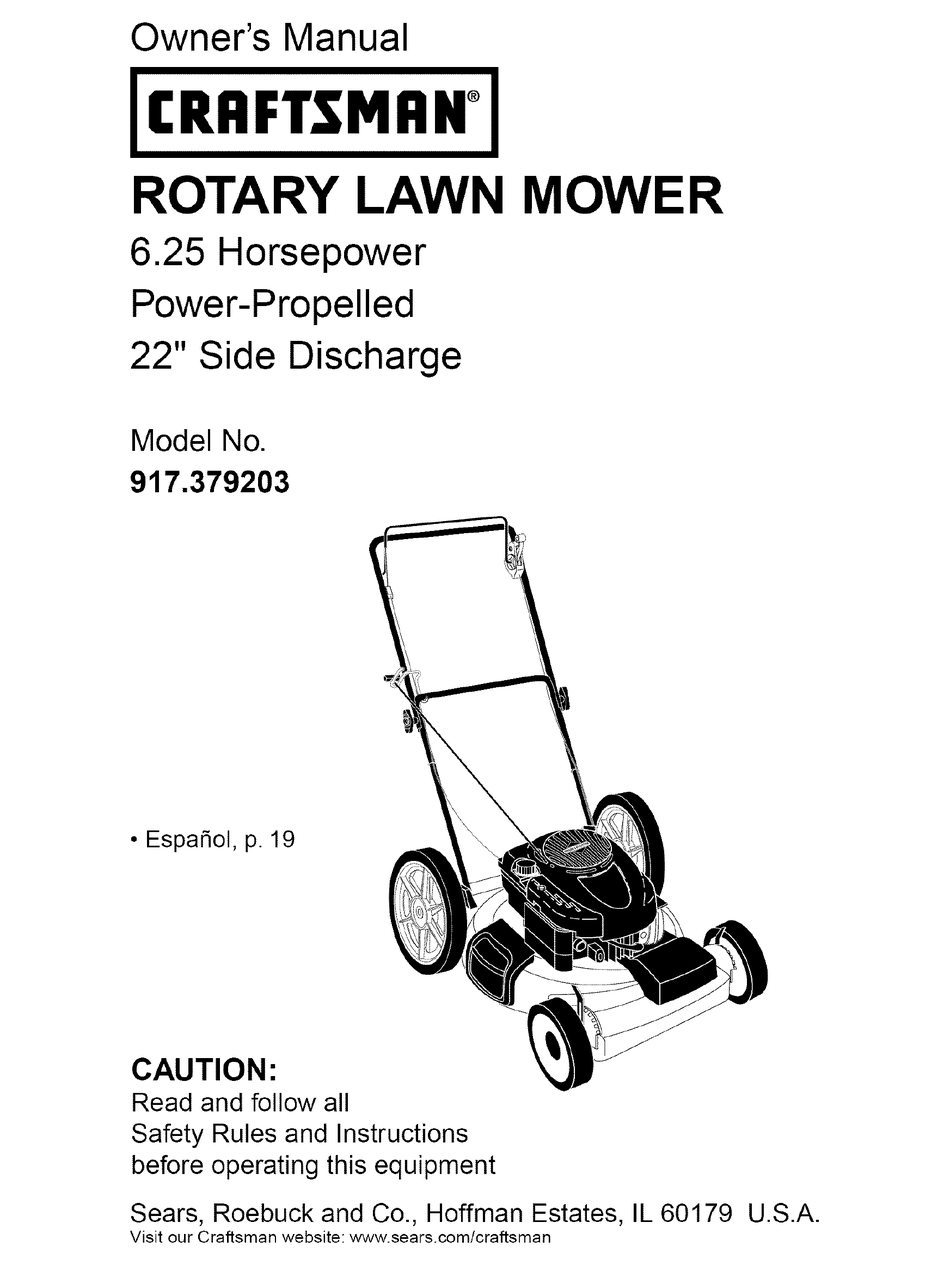 CRAFTSMAN 917.379203 OWNER'S MANUAL Pdf Download | ManualsLib