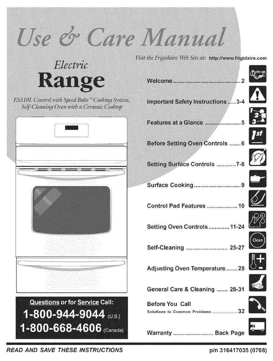 FRIGIDAIRE FEFL79HBA USE & CARE MANUAL Pdf Download | ManualsLib