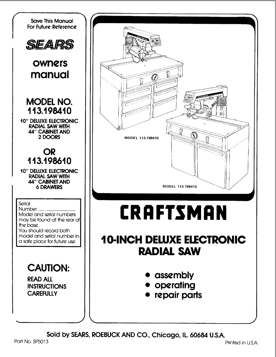 Craftsman перевод. Sears Craftsman 10 Radial saw. Craftsman Radial Arm saw. Но мануал. See all инструкция.