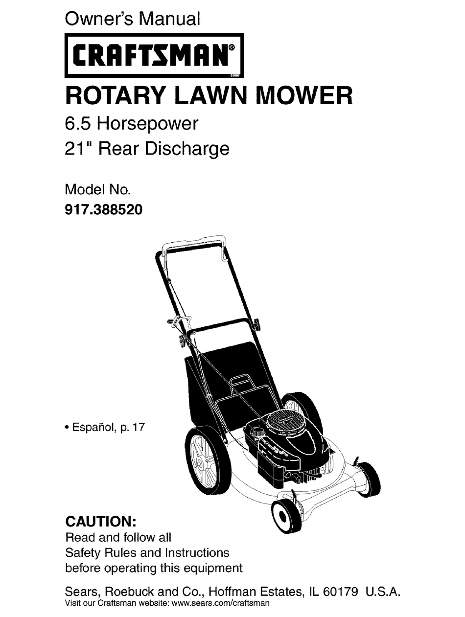CRAFTSMAN 917.388520 OWNER
