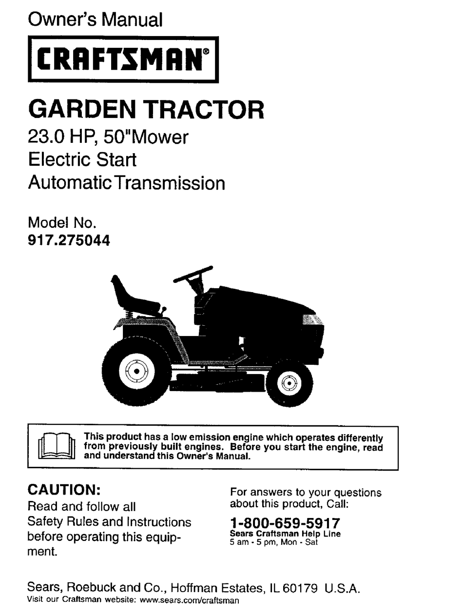 Craftsman Gt 3000 Owners Manual | Speed Tutor