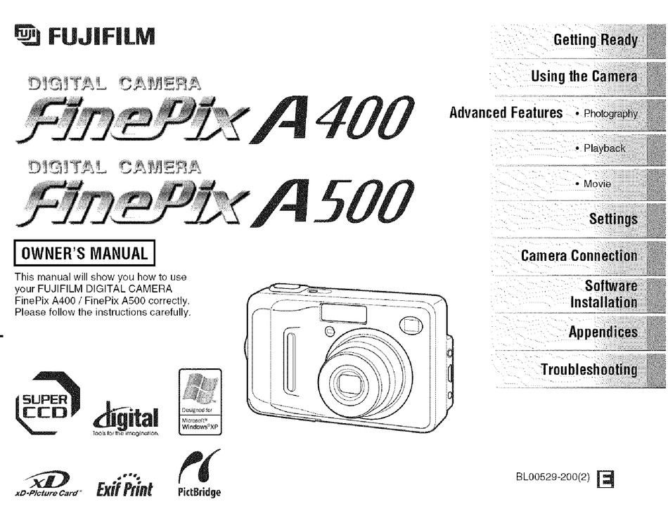Reusachtig puur spellen FUJIFILM FINEPIX A500 OWNER'S MANUAL Pdf Download | ManualsLib