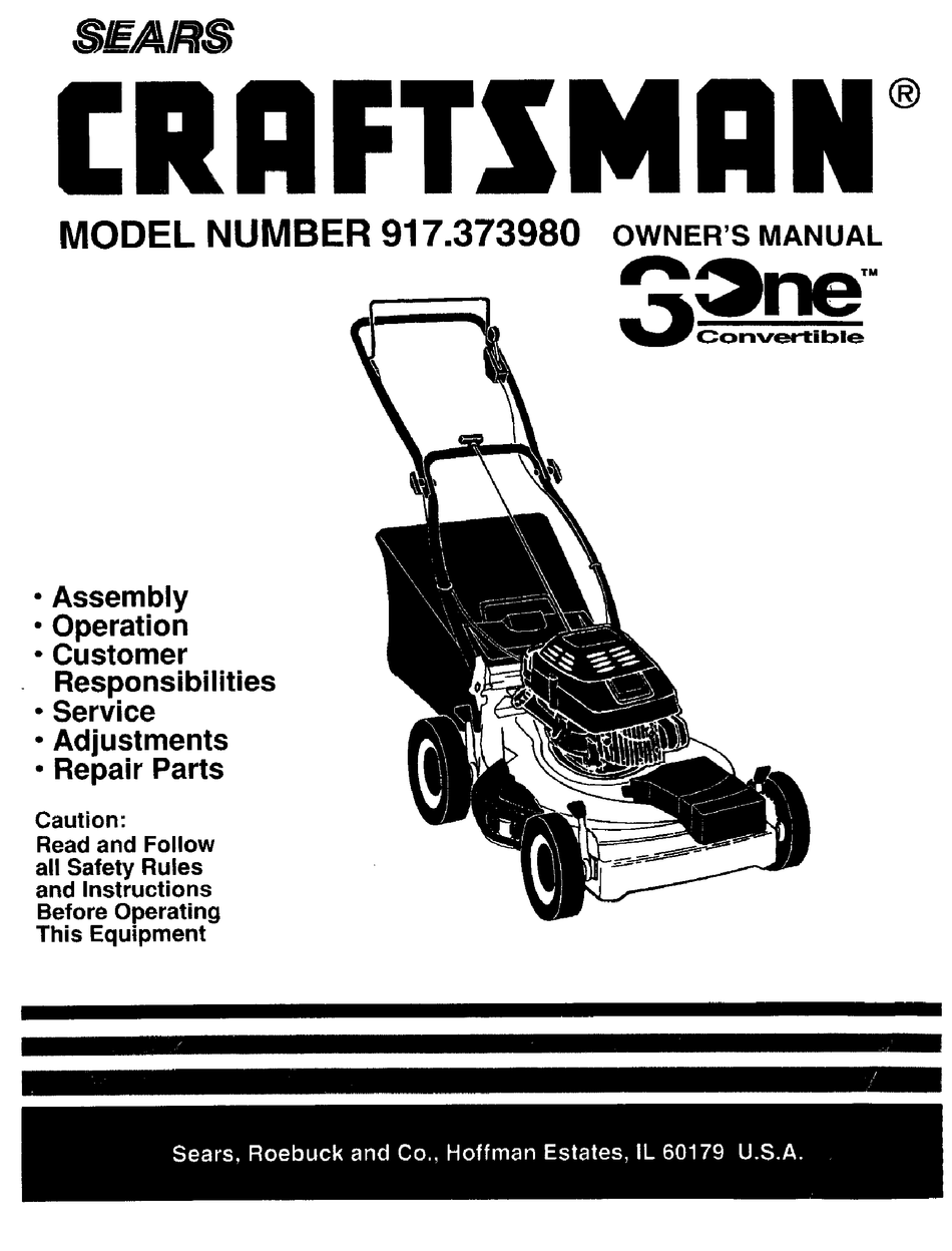 craftsman lawn mower model 917 throttle cable