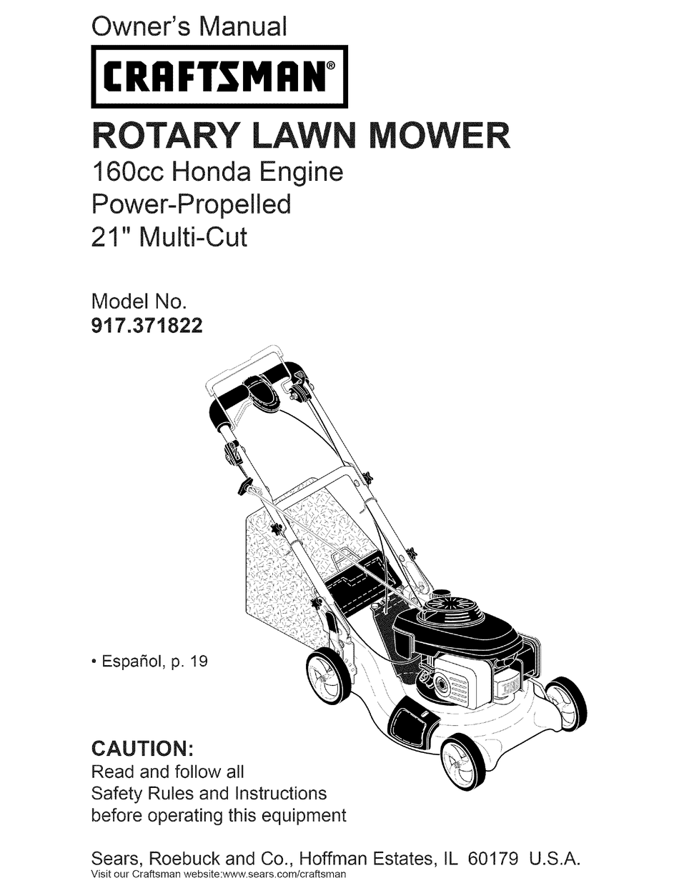 CRAFTSMAN 917.371822 OWNER'S MANUAL Pdf Download | ManualsLib