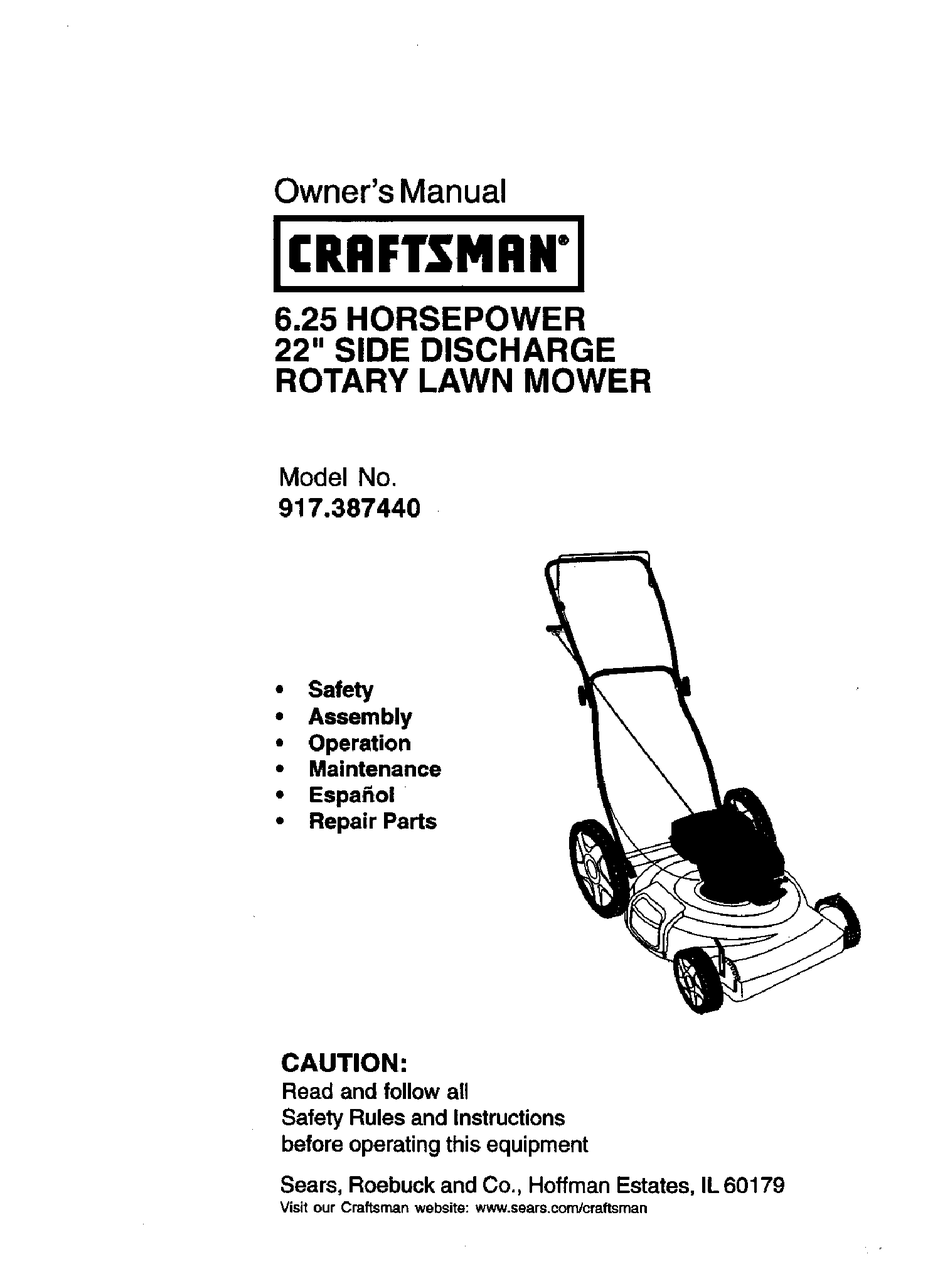 Craftsman 6.25 lawn mower parts hot sale