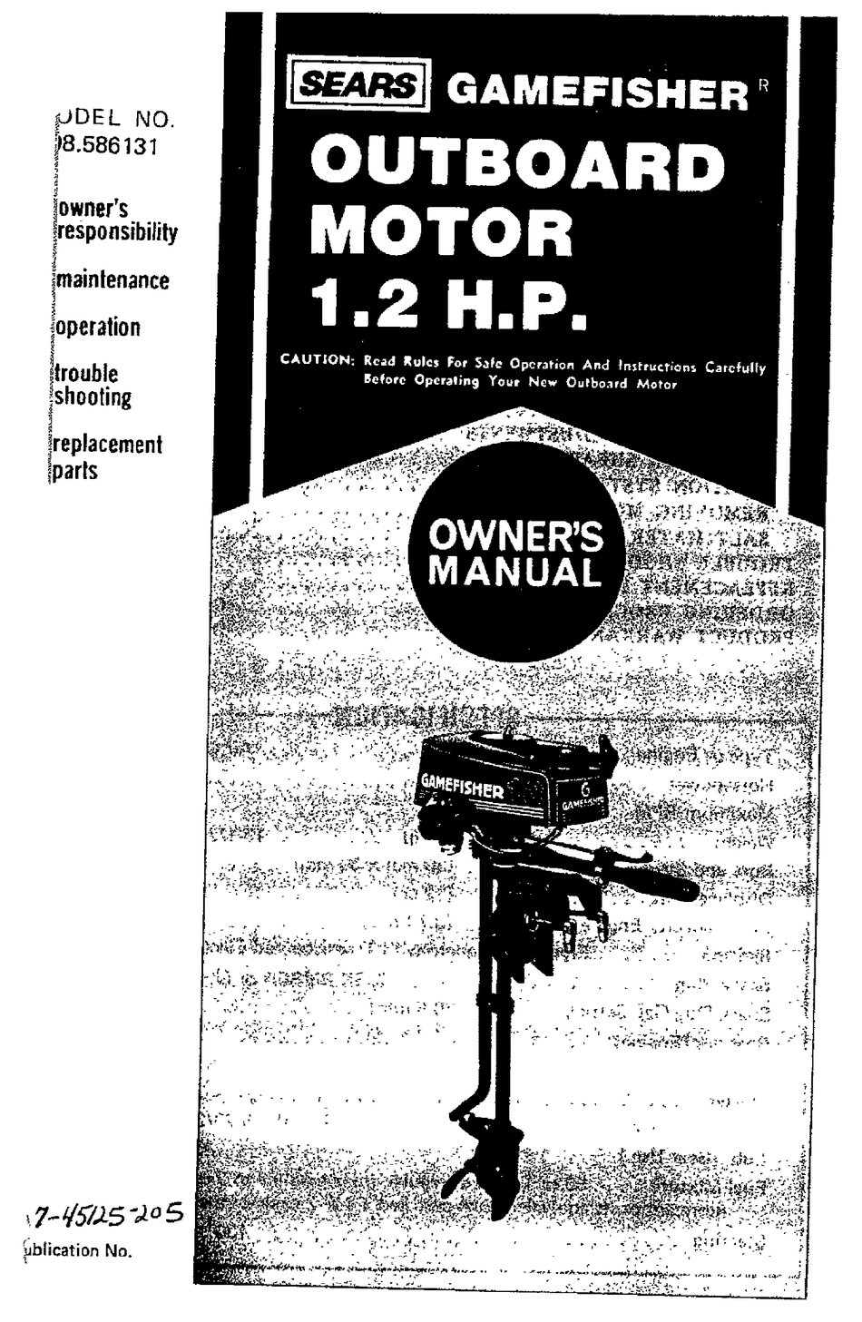 SEARS GAMEFISHER 298.586131 OWNER