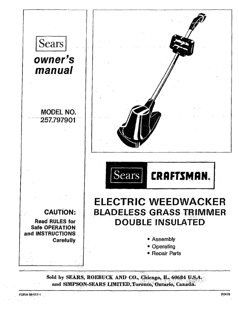 craftsman electric weedwacker