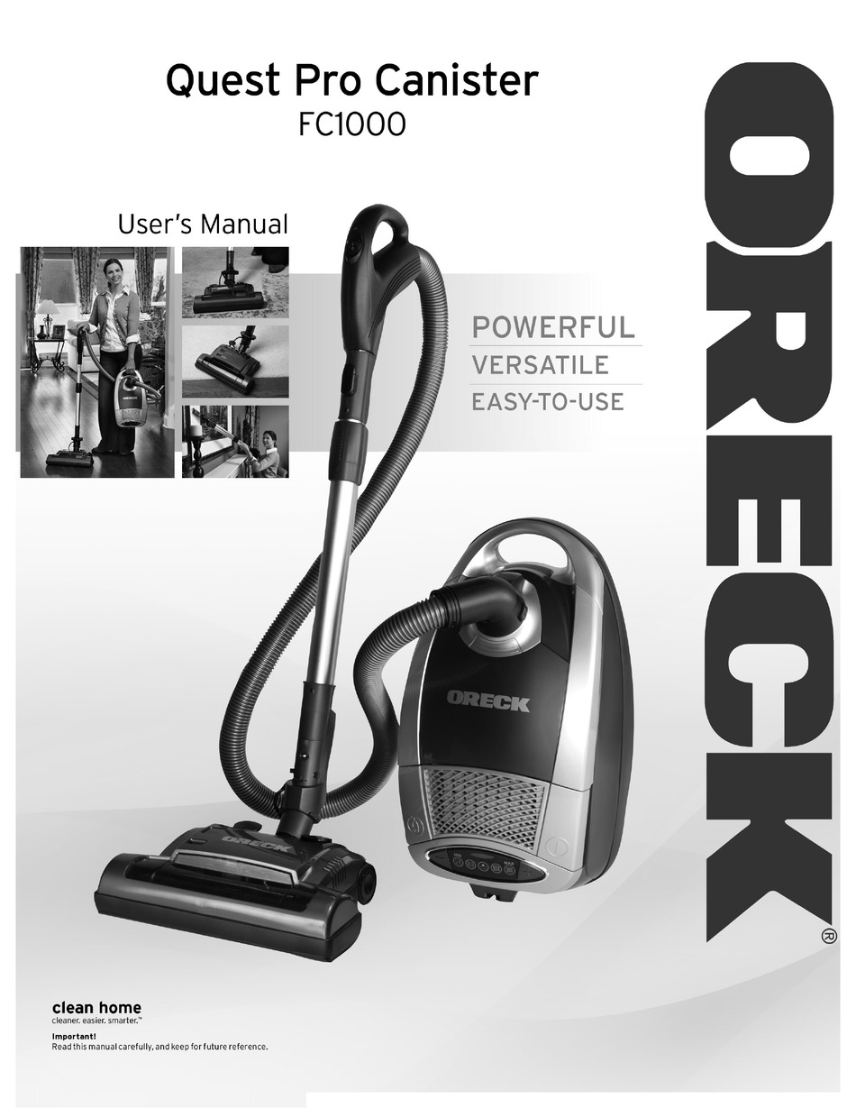 ORECK FC1000 USER MANUAL Pdf Download ManualsLib