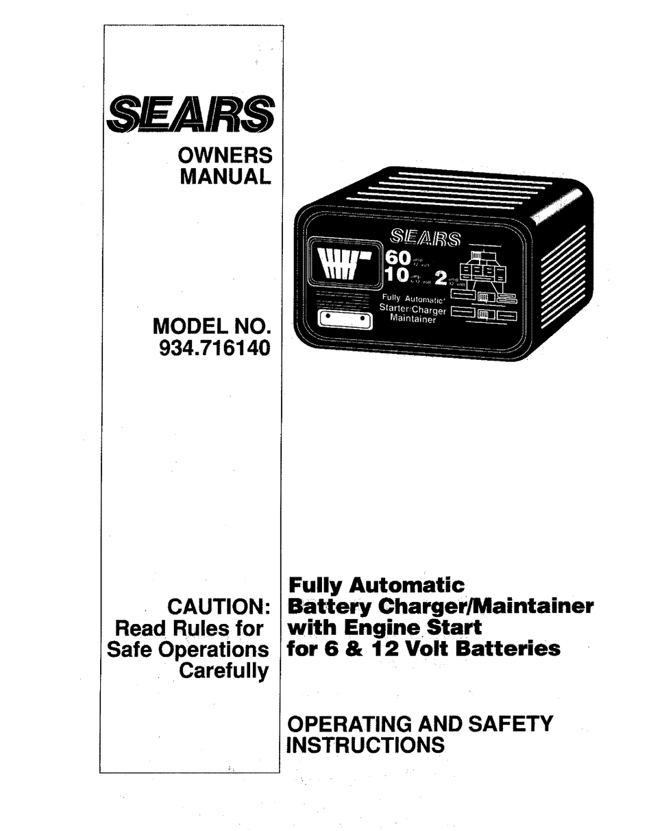 Instruction Manual: 6 Volt / 12 Volt Automatic Battery Maintainer