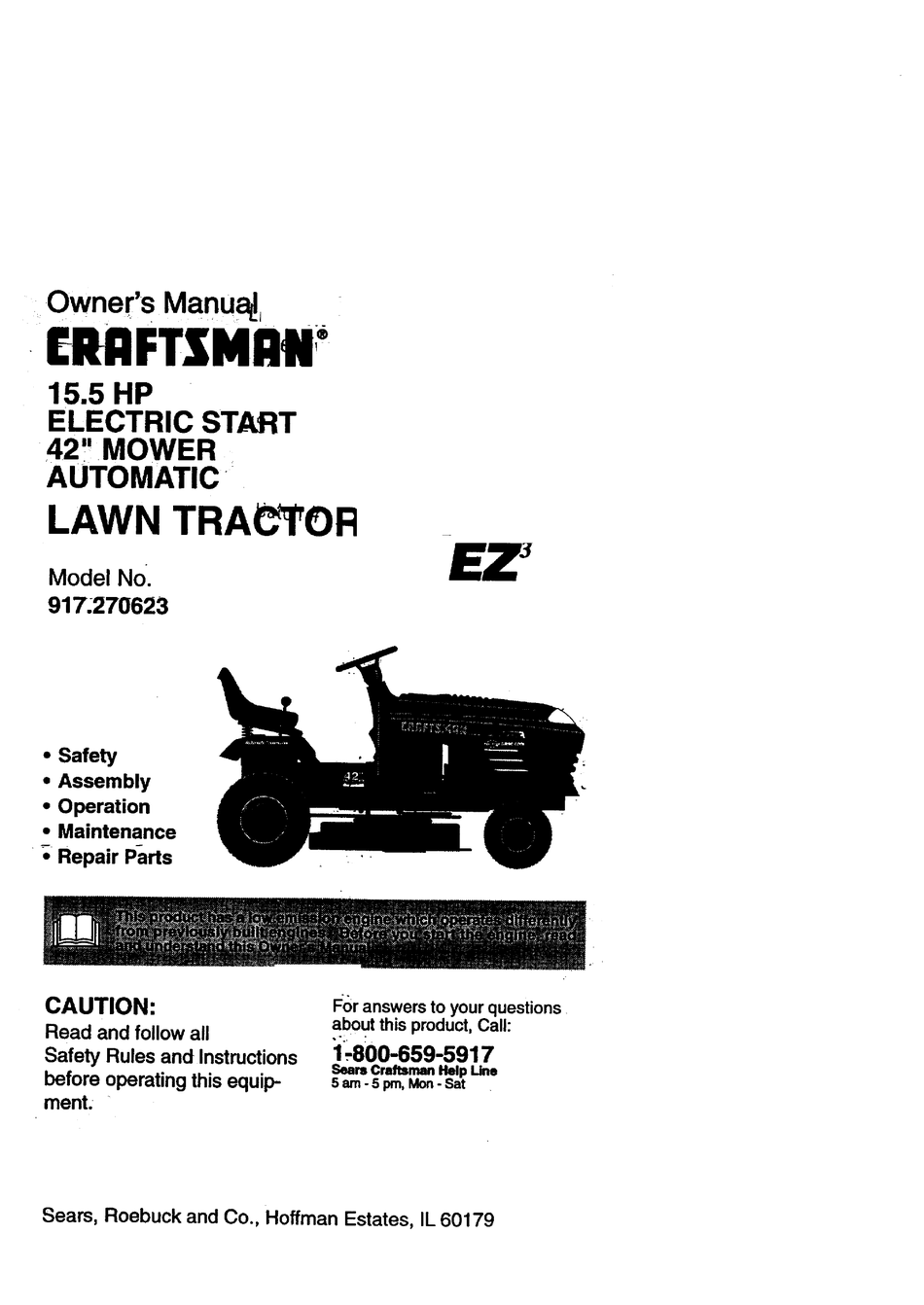 CRAFTSMAN 917.270623 OWNER