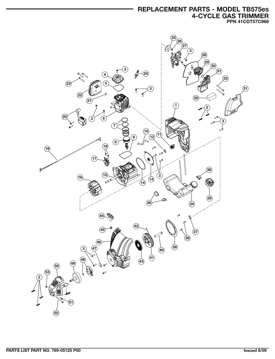 TROYBILT TB575ES REPLACEMENT PARTS Pdf Download ManualsLib