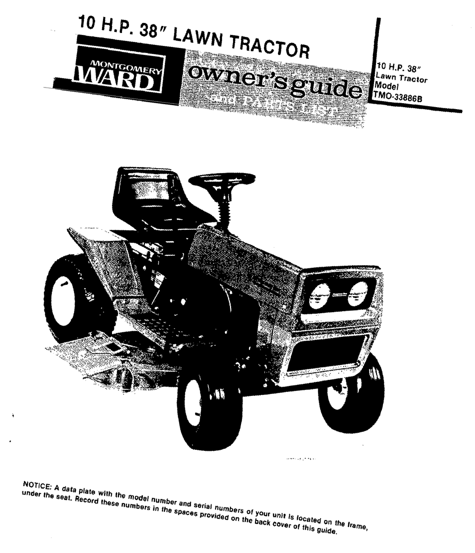 Montgomery ward riding lawn mower online parts