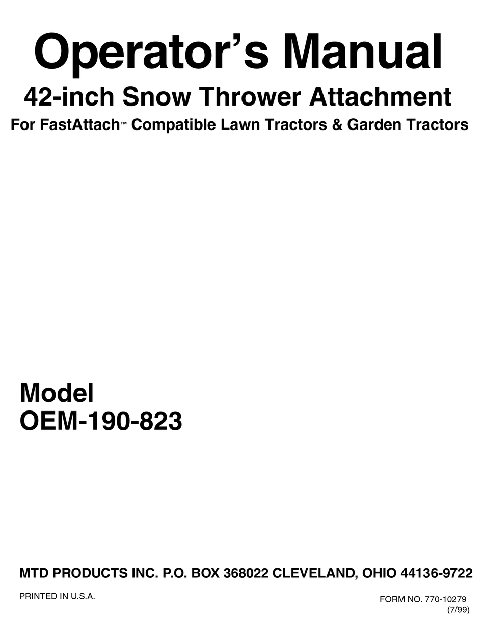 mtd snowblower parts ome-190-032