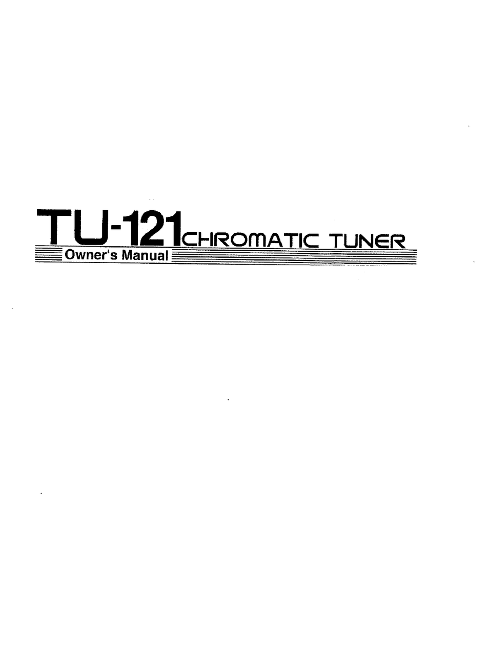 BOSS TU-121 OWNER'S MANUAL Pdf Download | ManualsLib