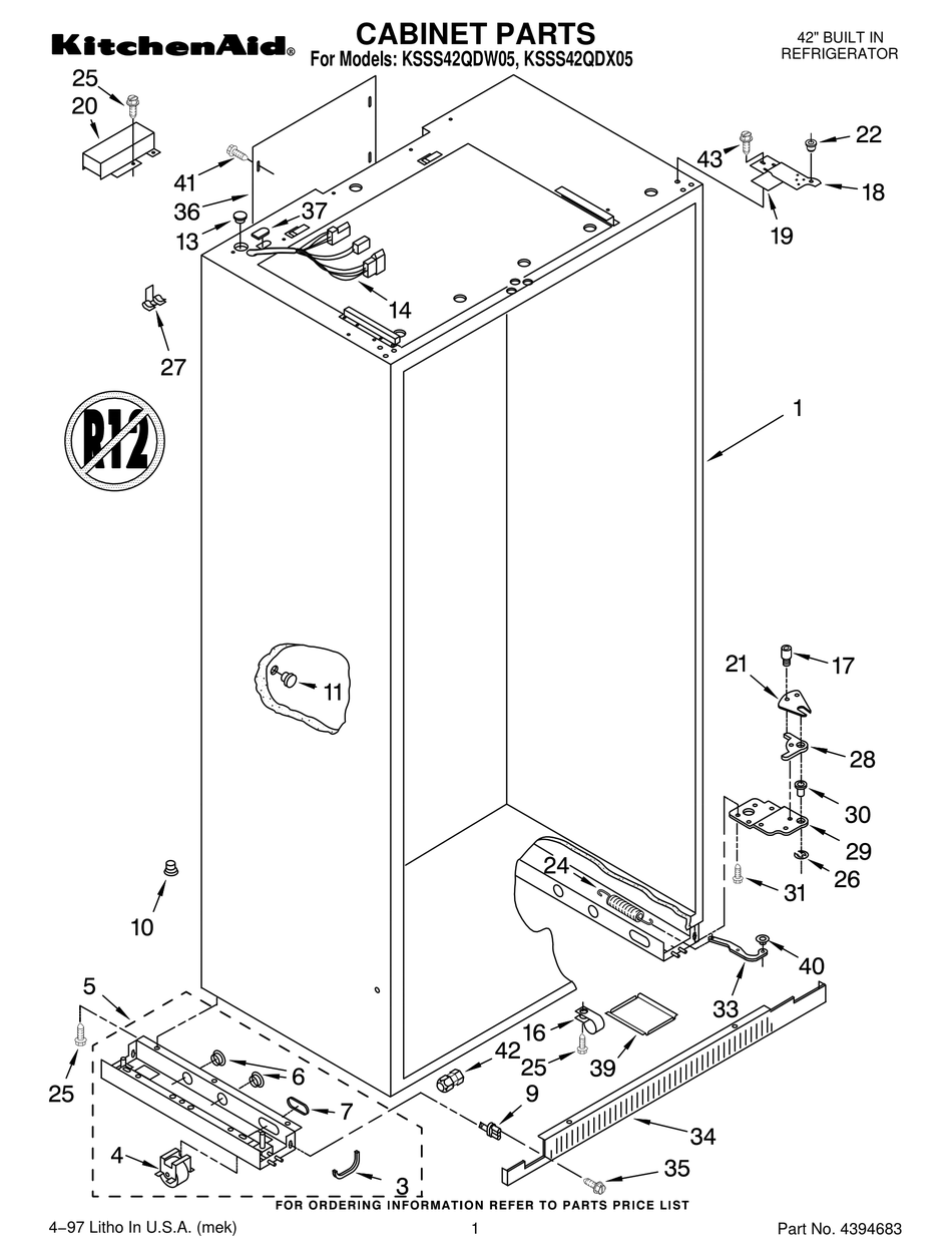 KITCHENAID KSSS42QDW05 PARTS LIST Pdf Download ManualsLib   Kitchenaid Ksss42qdw05 